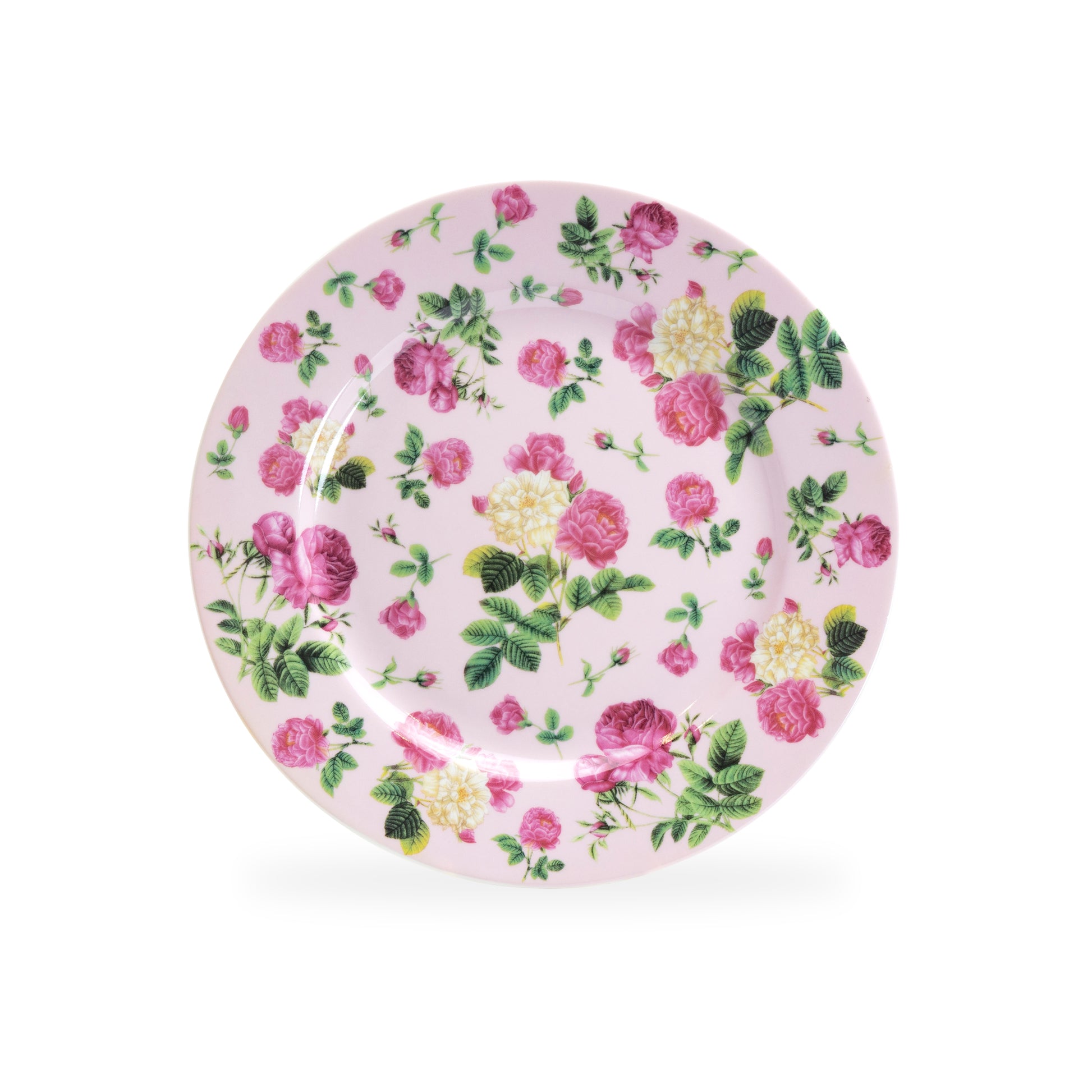 Grace Teaware 8" Pink Cottage Rose Chintz Dessert Plate