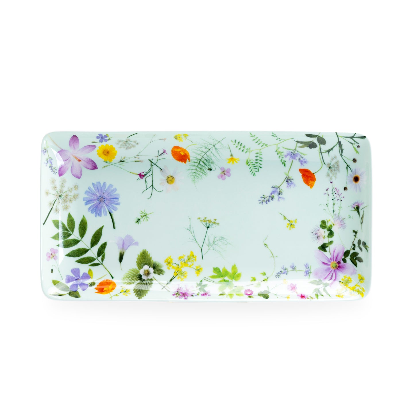 Gracie Bone China 10" Summer Meadow Bone China Serving Tray Mint