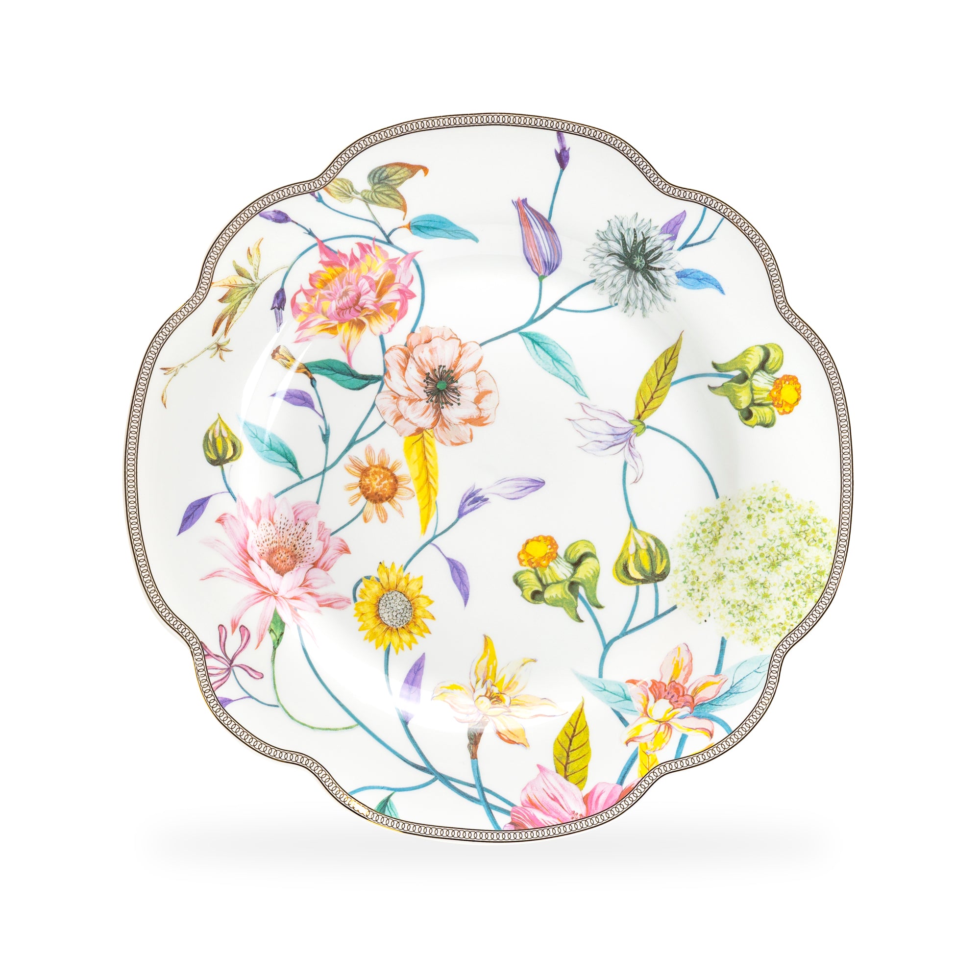 X4 Grace’s Teaware high quality Bunny Rabbit Floral scalloped easter Spring dinner Plates Set