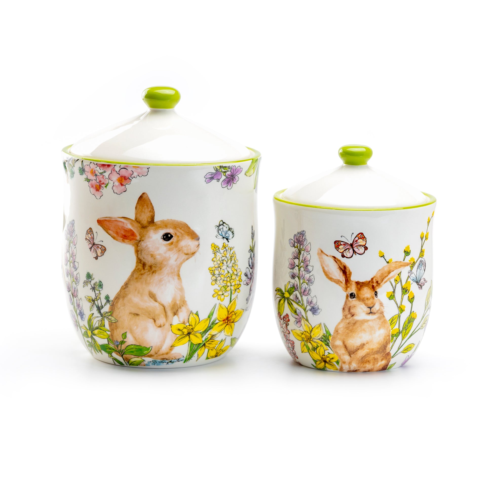 Grace Teaware Spring Garden Bunny Canister Medium Large Jar