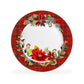 Poinsettia Pine Cone Fine Porcelain Dessert/Dinner Plate
