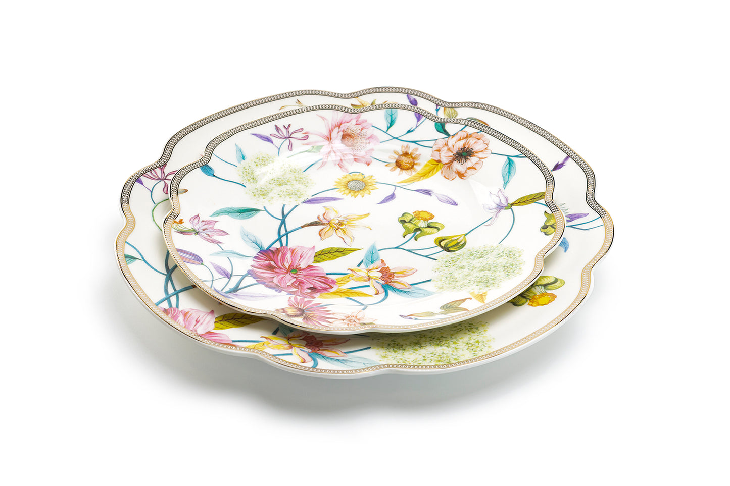 Spring Flowers with Hummingbird Fine Porcelain Tea Cup and Saucer