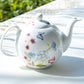 Grace Teaware Hydrangea with Butterflies Fine Porcelain Tea pot