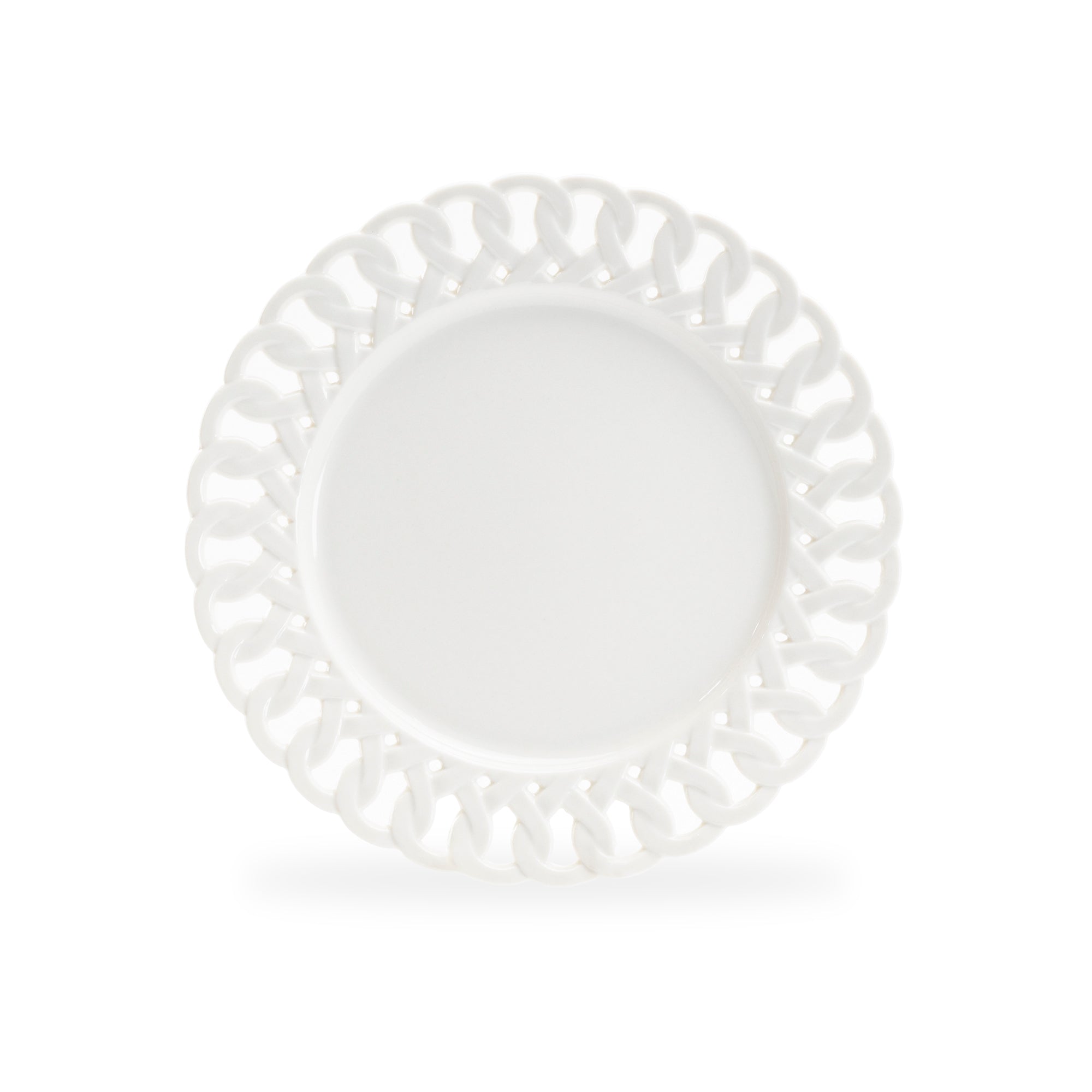 White porcelain dessert outlet plates