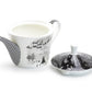 Stechcol Gracie Bone China Winter Wonderland Bone China Teapot From Our House to Your House