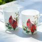 Stechcol Gracie Bone China Cardinal Poinsettia Bone China Mug Set of 2 Christmas mug Holiday mug