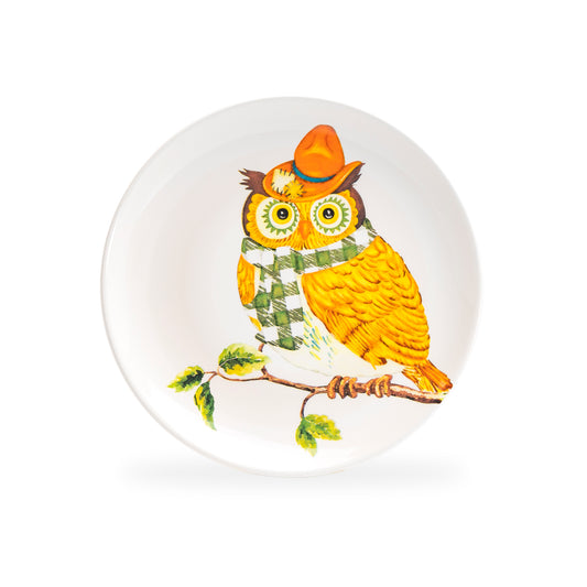 Gracie China Shop 8.5" Owl Salad / Dessert Plate