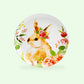 Grace Teaware 8.5" Flower Bunny Pottery Salad / Dessert Plate