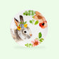 Grace Teaware Flower Bunny Pottery Salad / Dessert Plate