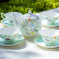 Stechcol Gracie Bone China Summer Meadow Tea Set Mint Tea cups