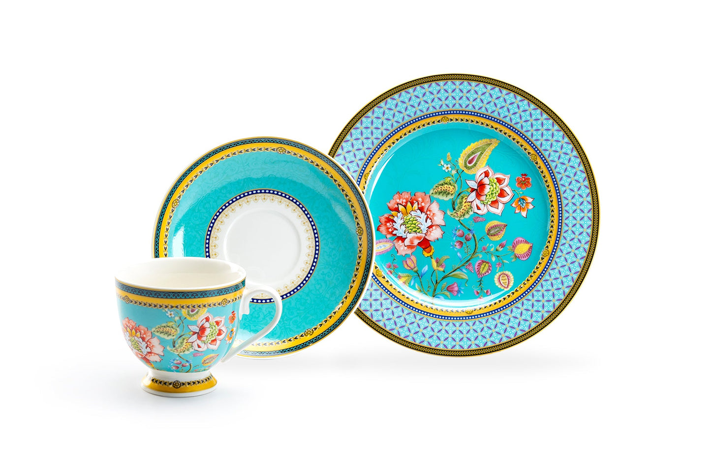 Emperor's Garden Fine Porcelain Cup and Saucer Sets