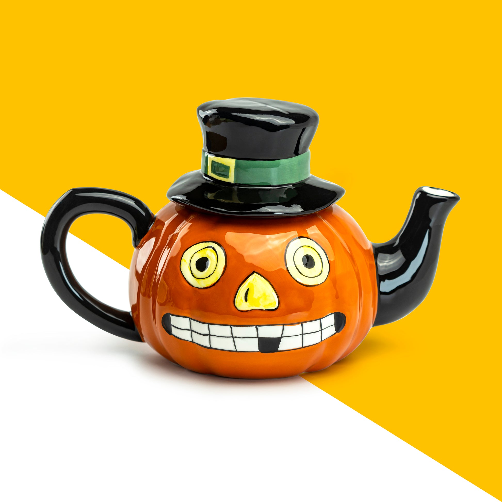Potter's Studio Halloween Jack O' Lantern Pumpkin Teapot