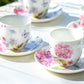 Grace Teaware Hydrangea with Butterflies Fine Porcelain Tea cup set