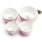 Grace Teaware 4-Piece Fine Porcelain Measuring Cup Set Pink