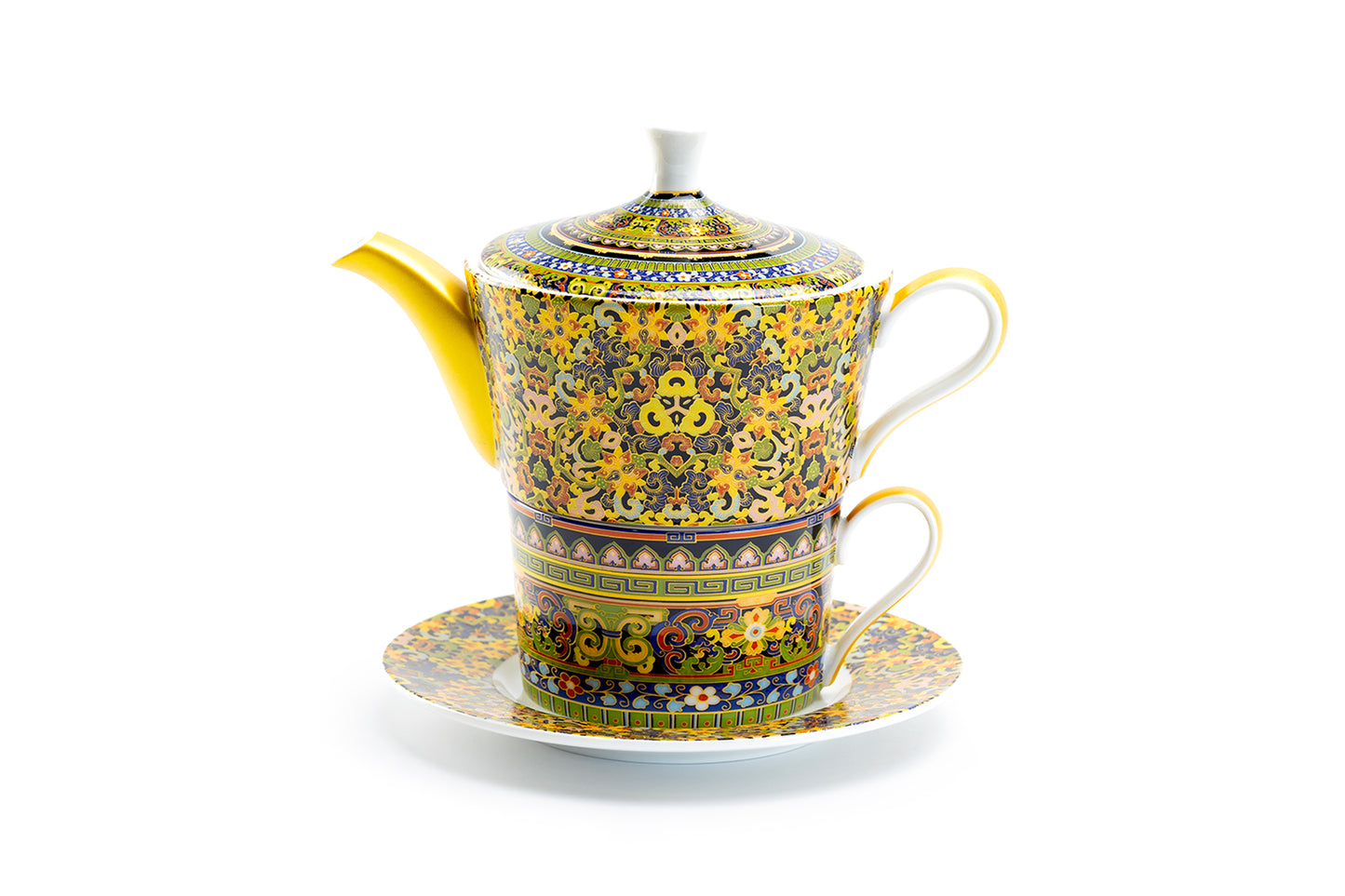 Stechol Gracie China Golden Moroccan Fine Porcelain Tea For One