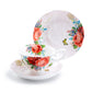 Stechcol Gracie Bone China Red Rose Garden Bone China Tea Cup and Saucer Set