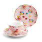 Grace Teaware Pink Shabby Rose Fine Porcelain Tea Cup and Saucer Set