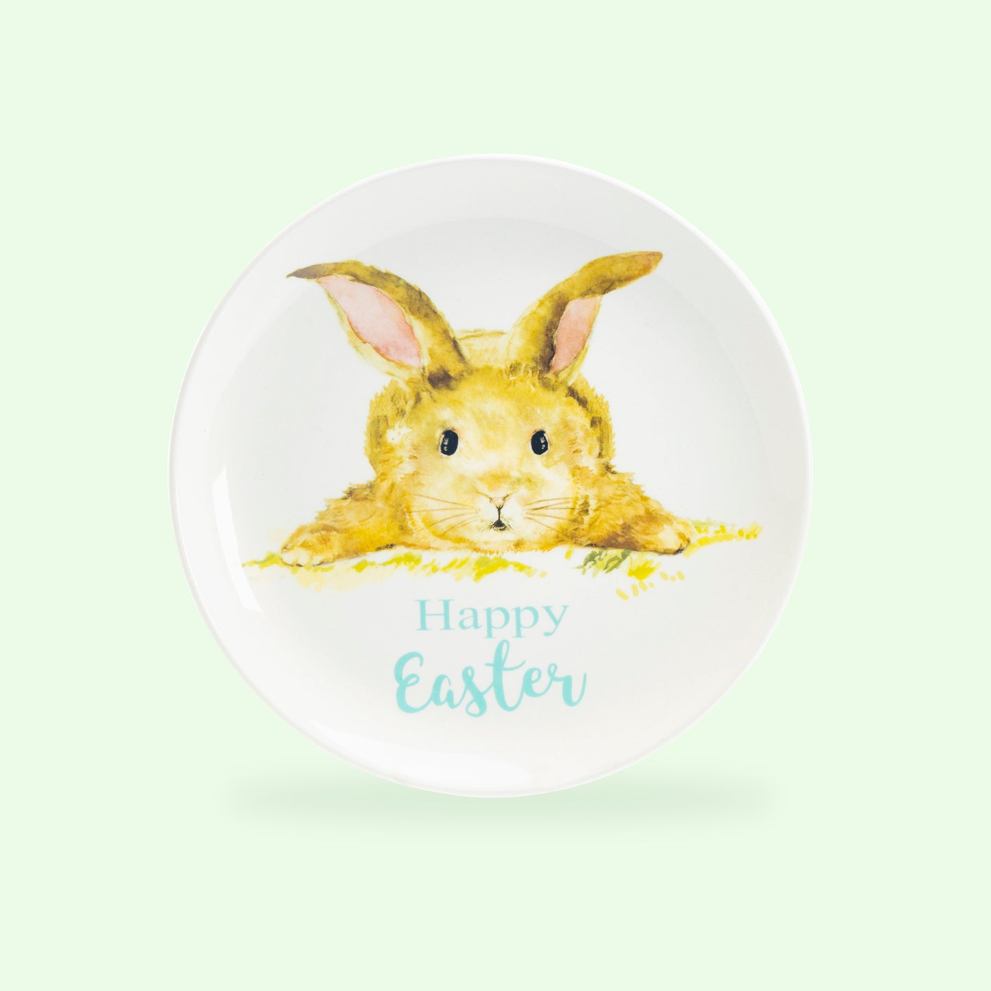 Grace Teaware 8.5" Happy Easter Bunny Pottery Salad / Dessert Plate