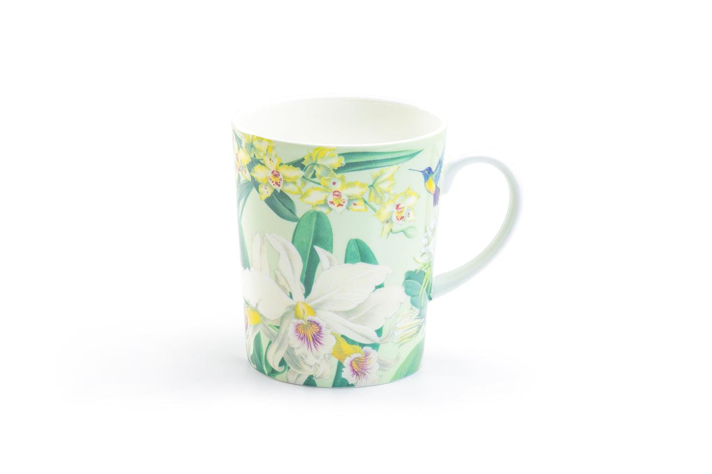 Lily Flower Green Bone China Mug