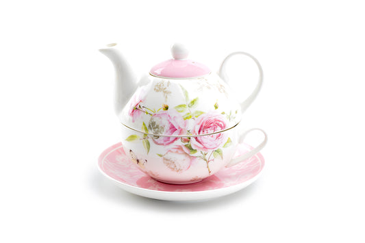 Stechcol Gracie China Beau Rose Fine Porcelain Tea For One Set