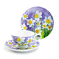 Stechcol Gracie Bone China Daffodil with Pastel Purple Bone China Tea Cup and Saucer Set