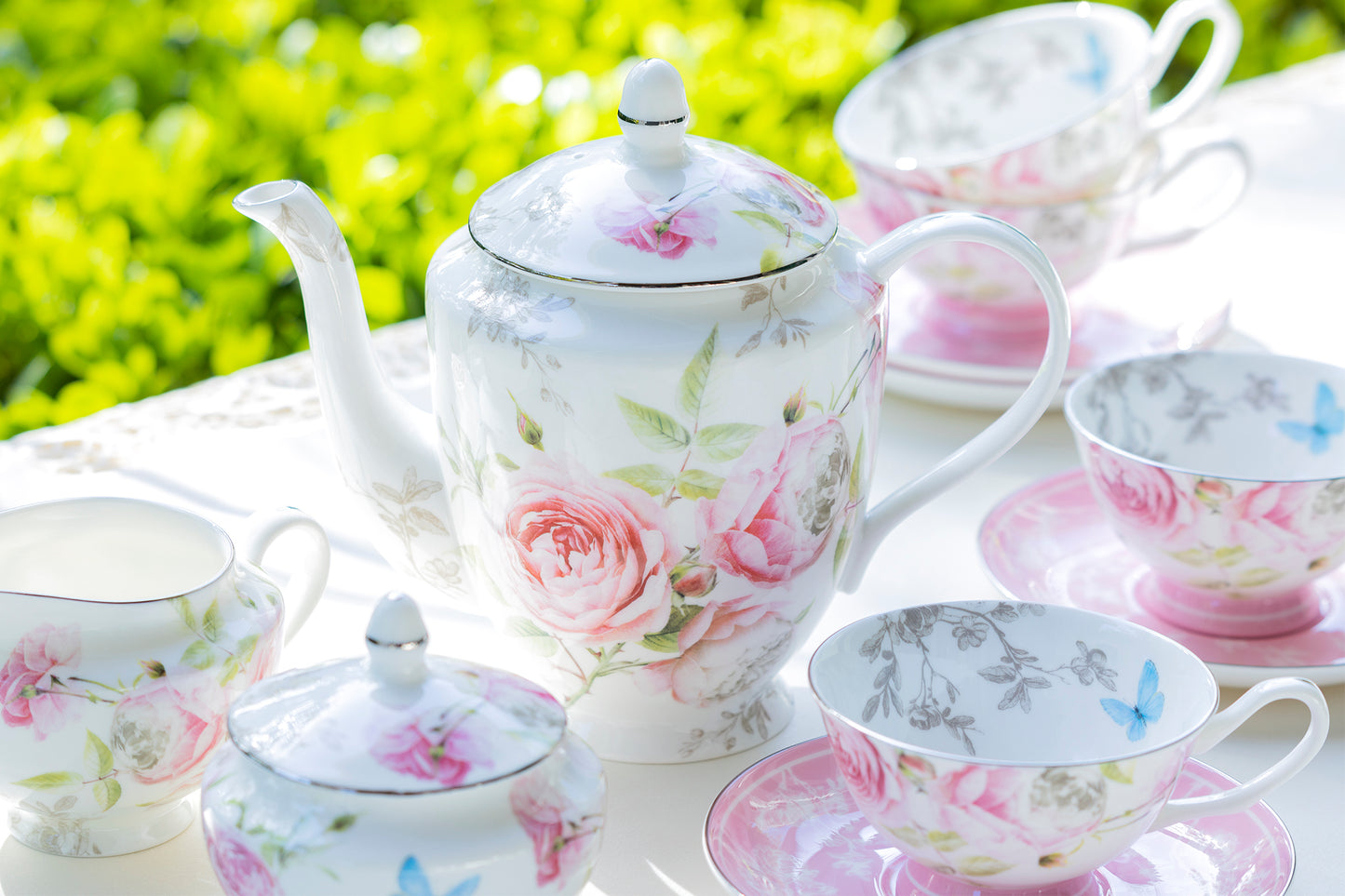 Beau Rose Bone China Tea Set