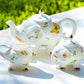 Grace Teaware Flower Garden Elephant Fine Porcelain Teapot Sugar Creamer