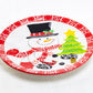 Gracie China Shop Holiday Snowman Christmas Tree Cardinal 10" Large Ceramic Platter