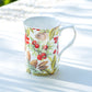 Stechcol Gracie Bone China Holiday Christmas Holly and Pine Cone Bone China Mug