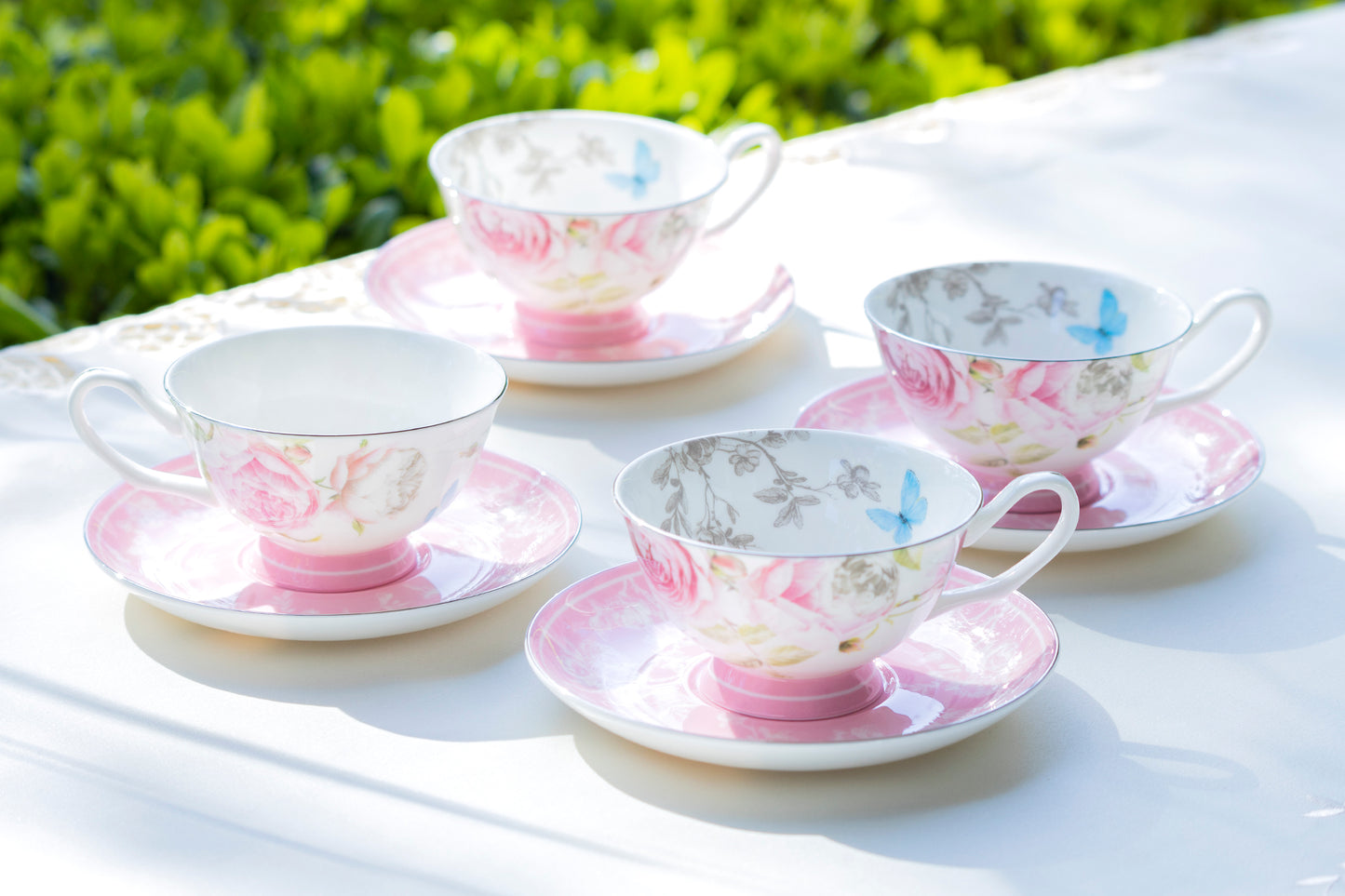 Beau Rose Bone China Tea Set