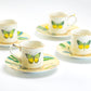 Lemon Butterfly 2.5oz Espresso Cups and Saucers with Gift Box