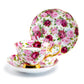 Stechcol Gracie Bone China Pink Rose Gold Bone China Tea Cup and Saucer Set