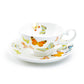 Stechcol Gracie Bone China Spring Butterfly Tea Cup and Saucer