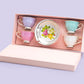 Rose Bouquet 3oz Espresso Cups and Saucers with Gift Box