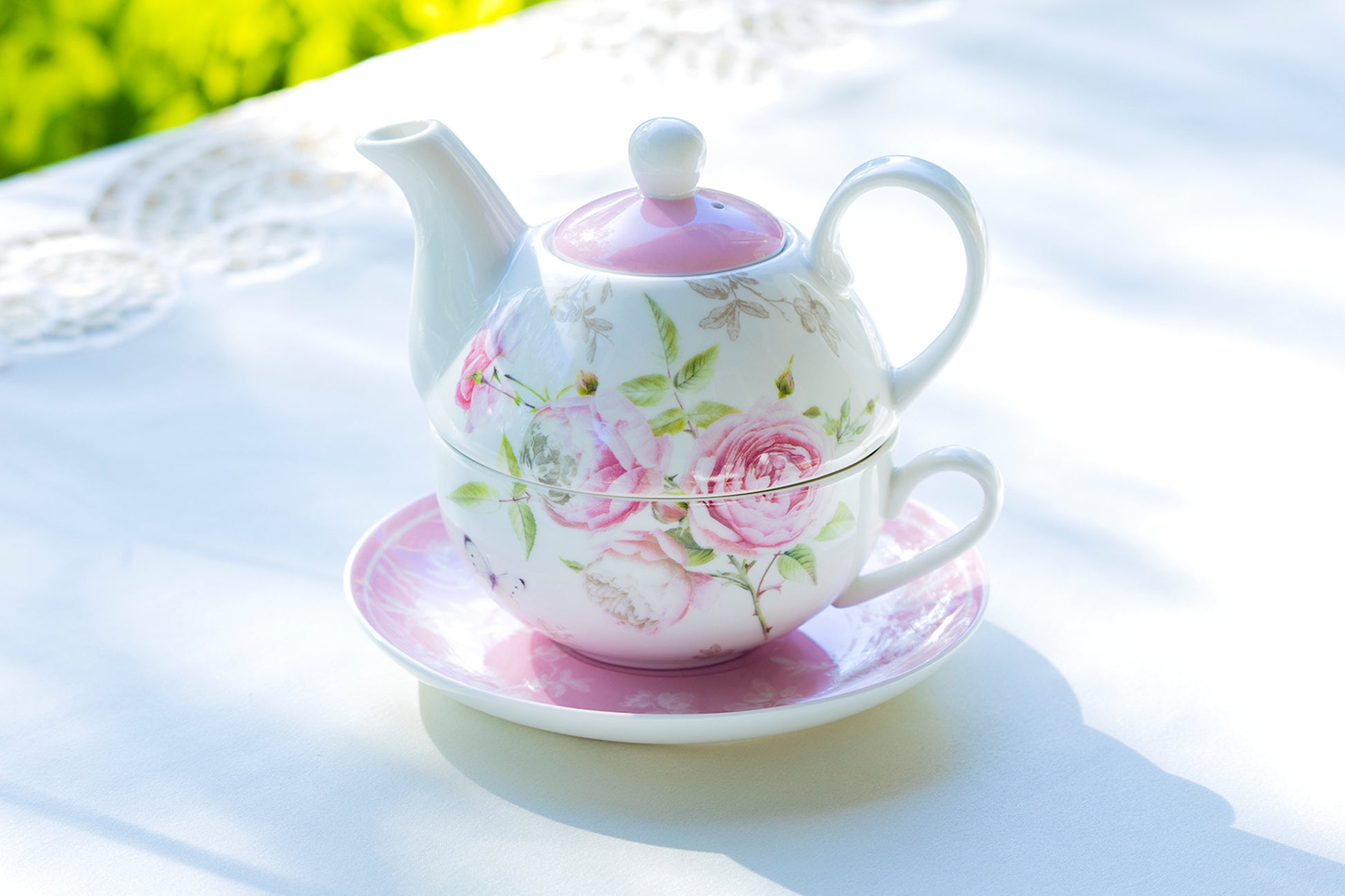 Gracie China Beau Rose Fine Porcelain Tea For One Set