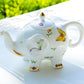 Flower Garden Elephant Fine Porcelain Teapot