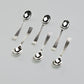 Silver Plated Demi Spoon Set of 6 with Modern Stripes Handle Design