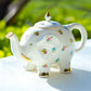 floral figural elephant teapot 