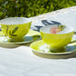Pink Rose Bud Bone China Tea Cup and Saucer