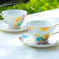 Shabby Rose Fine Porcelain Tea Cup and Saucer