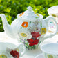 Teapot Sugar Creamer Cup Saucer Floral Bone China