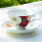 Poppy Field Bone China Tea Cup and Saucer