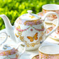 butterfly and floral teaset porcelain 