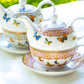 Butterflies with Pink Ornament Fine Porcelain Tea For One Set