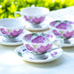 Pink Zinnia Bone China Tea Cup and Saucer