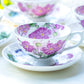 Pink Zinnia Bone China Tea Cup and Saucer