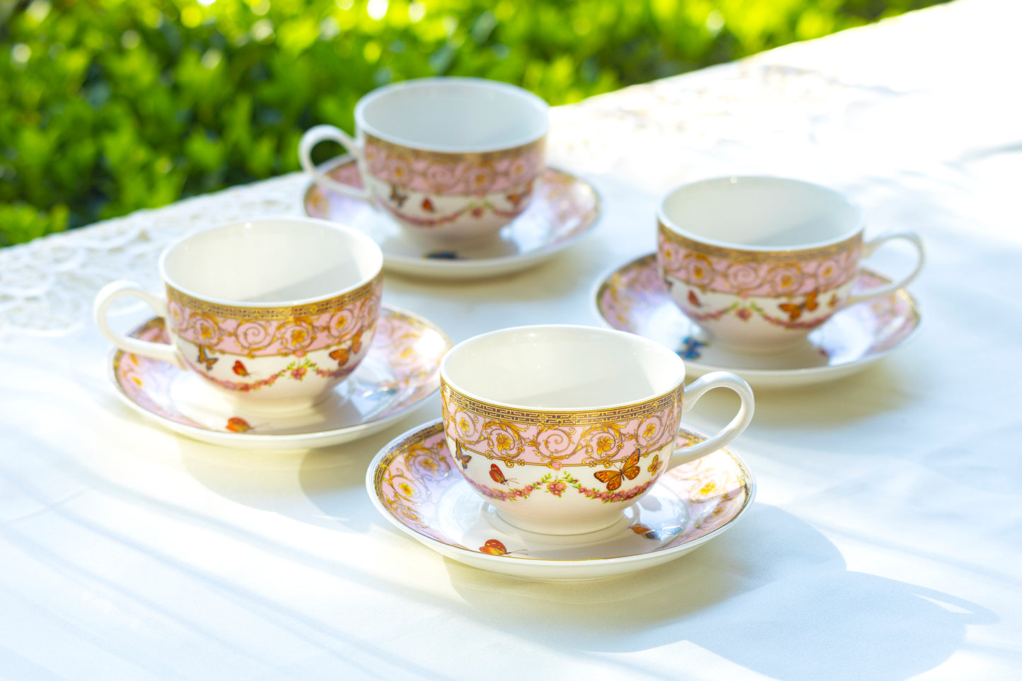 gracie china butterflies tea cup