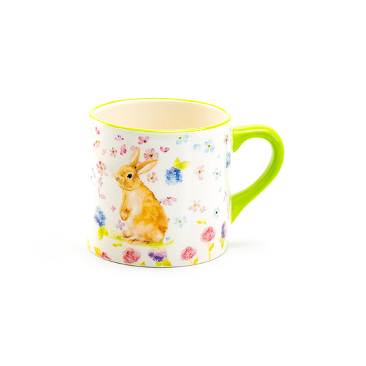 Grace Pantry Spring Flower Bunny Green Mug