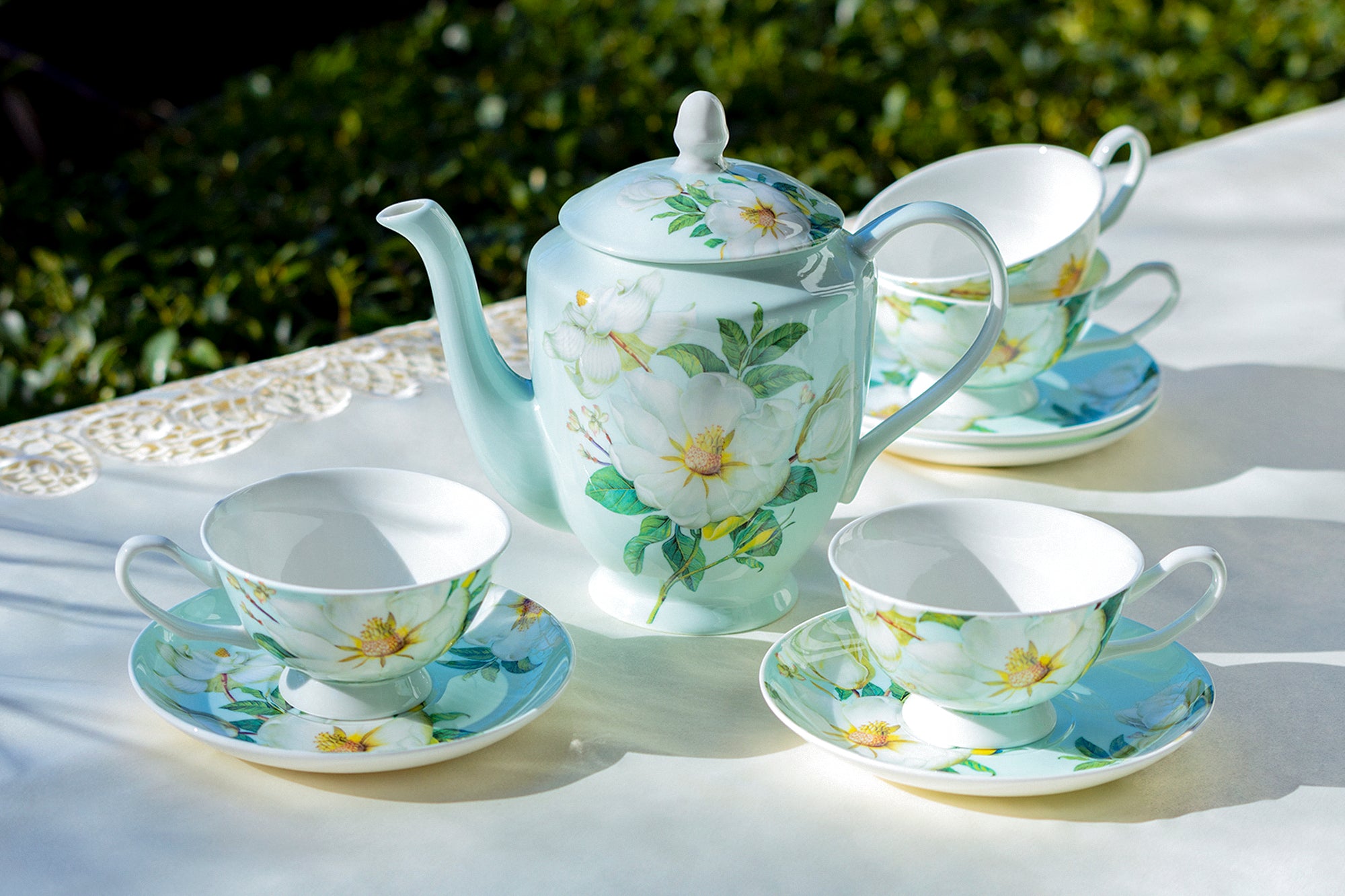 Magnolia Bone China Tea Set