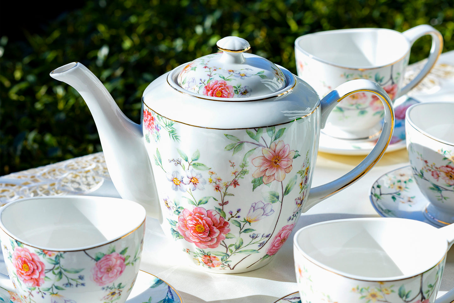 Grace Teaware Pink Camellia Teapot